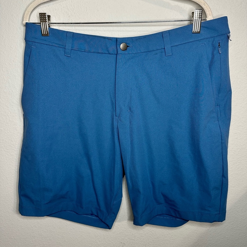 Lululemon Commission Shorts Men’s 36 Classic Blue WovenAir Golf Stretch 8.5” In